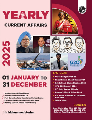 PW Yearly Current Affairs Magazine Jan-Dec 2024 By Aasim Sir(Paperback, Mohammed Aasim Sir)