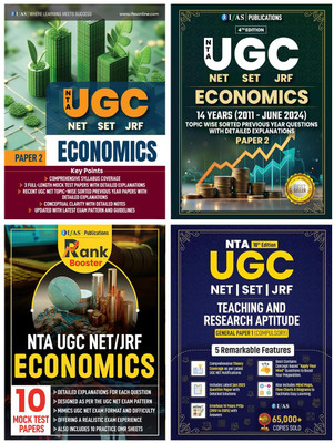 UGC NET Economics  - Paper 2 PYQ, Mock Test and Paper 1 Books 2025 [4 Books Set] | Complete Package Previous Year Solved Papers, Complete Theory with Fundamental Concepts, Mock Test and Practice Questions Bank Books | Includes 13 Mock Practice Question Papers with OMR Sheets | Best Seller Previous Y