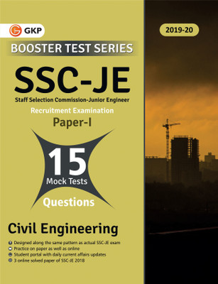 SSC 2021 : Booster Test Series - JE Paper 1 - Civil Engineering - 15 Mock Tests (includes 2019-2020 papers)(English, Paperback, GKP)