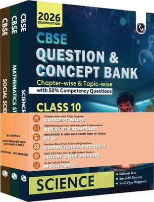 PW CBSE Question Bank (QCB) Class 10 Science, Maths (Std) and SS Combo - 3 Books(Paperback, PW)