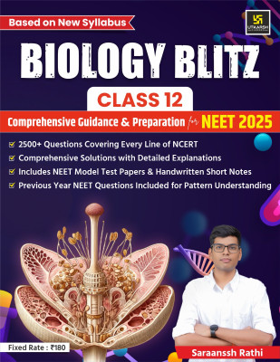 UTKARSH CLASSES Biology Blitz Class 12 | NEET 2025 Preparation | NCERT-Based Theory, 2500+ Practice Questions, Model Test Papers & Previous Year Questions | Comprehensive Study Guide(Paperback, Saraanssh Rathi) UTKARSH CLASSES Biology Blitz Class 12 | NEET 2025 Preparation | NCERT-Based Theory, 2500+ Practice Questions, Model Test Papers & Previous Year Questions | Comprehensive Study Guide(Paperback, Saraanssh Rathi)