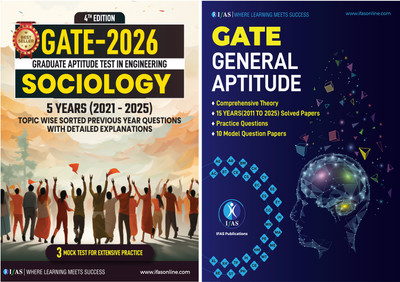 Gate Sociology Pyq and Gate Aptitude  - GATE General Aptitude [Set of 2 Books] | Previous Year Solved Papers (2021–2025) with Detailed Solutions | Topic-wise Sorted PYQ & Practice Question Bank with Explanations | Best Selling Books Set for GATE Sociology Examinations in India | IFAS Publications(En