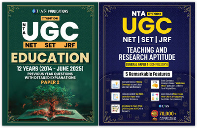 UGC NET Education Paper 2  - UGC NET Paper 1 Books 2025 [Set of 2 Books] | Previous Year Solved Papers Unit-Wise with Detailed Solutions (2014 – June 2025) | Best Seller PYQ Book for NTA UGC NET Paper 2 Education 2025, JRF & SET Exams in India | IFAS Publications(Paperback, IFAS Publications)
