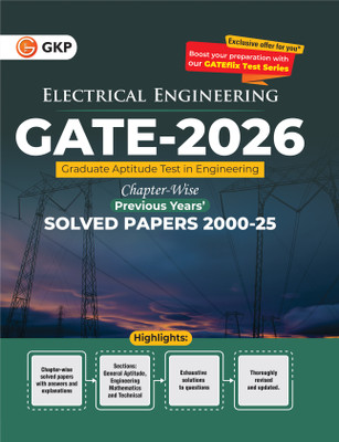 GKP GATE 2026 : Electrical Engineering - 26 Years' Chapterwise Solved Papers (2000-2025)|Chapter-wise GATE Papers from 2000 to 2024| Complete Solved Paper GATE 2025(Paperback, G.K. Publications (P) Ltd.) GKP GATE 2026 : Electrical Engineering - 26 Years' Chapterwise Solved Papers (2000-2025)|Chapter-wise GATE Papers from 2000 to 2024| Complete Solved Paper GATE 2025(Paperback, G.K. Publications (P) Ltd.)