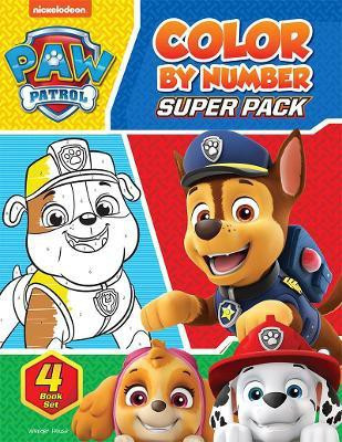 Paw Patrol Color by Number Super Boxset Pack of 4 Coloring Books for Kids  - By Miss & Chief(English, Paperback, unknown)