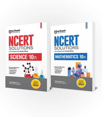 Arihant NCERT Solutions Science,Math Class 10 (Set of 2) | Latest 2025 Edition with Chapterwise Study Notes and Solved Questions | Quick Solutions, Thinking Process, Mistake Alerts | Includes Diksha MCQs | CBSE Exam Guide(English, Hardcover, unknown)