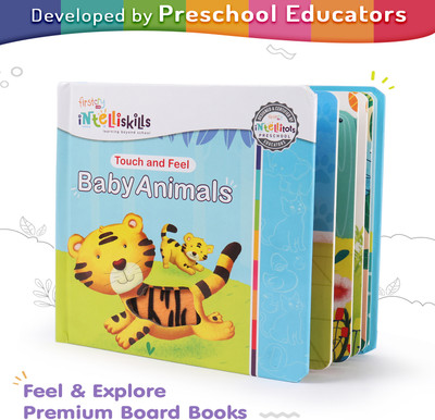 Touch & Feel Baby Animals Board Book For Kids | Learning Book for Boys & Girls(Board Book, Intelliskills)