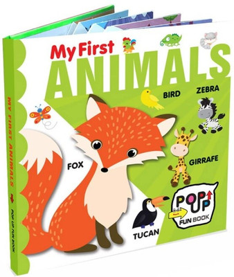 BRIJBASI Hello Friend My First Animals Pop Up Fun Book(Staple Bound, Hello Friend Books)