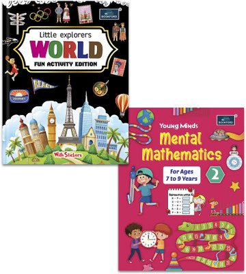 WORLD Activity & Sticker Book + Mental Mathematics Part 2(Age 7-9)( (Set of 2)(Paperback, BOOKFORD PUBLICATIONS PVT. LTD.)