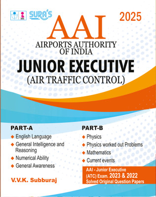 SURA`S AAI (Airports Authority of India) Junior Executive (Air Traffic Control) Part A and B Exam Book in English Medium - Latest Updated Edition 2025(Paperback, V.V.K SUBBURAJ)