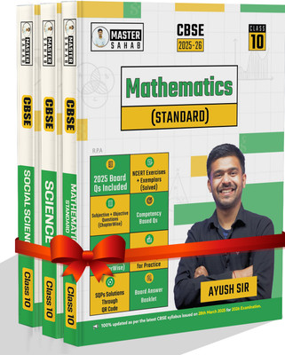 Master Sahab CBSE Class 10 Maths Standard Science Social Science (Pack of 3) Topicwise Question Bank for 2026 Board Exams by Shivdas | New Syllabus(Paperback, Ayush Kumar)