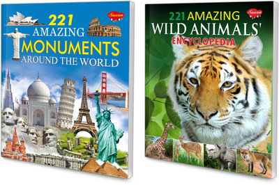 221 Amazing Monuments Around the World and Wild Animals Encyclopedia Books for Kids : Knowledge Books For Children, Learning Book for Children, Facts Books for kids | Combo of 2 Encyclopedia Series Books for Kids(Paperback, SAWAN)