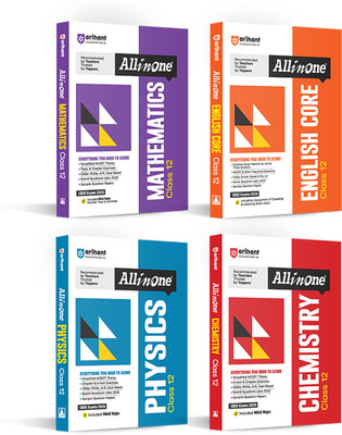Arihant All In One Combo Class 12th Physics, Chemistry, Mathematics, English Core Based On Latest NCERT for CBSE Exam 2025-26 (Set of 4 Books)(English, Hardcover, unknown)