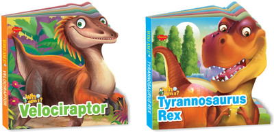 Who Am I Story Books Of Velociraptor & Tyrannosaurus Rex : Fun-Learning Books, Children Books, Board Books for Kids, Learn about Dinosaurs | Pack of 2 Books(Paperback, SAWAN)