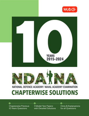 MTG NDA-NA 10 Previous Years Chapterwise Solved Papers (2015-2024) | PYQ Book For 2025 Exam | Model Test Papers with Detailed Solutions(Paperback, MTG Editorial Board)