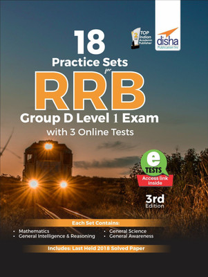18 Practice Sets for Rrb/ Rrc Group D Level 1 Exam with 3 Online Tests(English, Paperback, unknown)