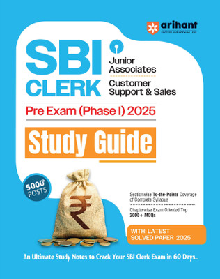 Arihant SBI Clerk Prelims Exam (Phase I) 2025 Study Guide | Junior Associates Customer Support & Sales | 2000+ MCQs with Solved Papers | English Medium(Paperback, Sanjeev Dixit , Sushil Singh, Deepali)