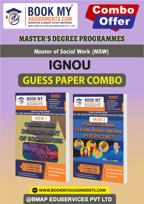IGNOU MSW1 MSW2 Study Guide (Guess Paper) for Ignou Student-Master of Social Work (MSW) In Hindi(Paperback, BMA Publication)
