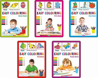 Easy Colouring Books (5 Titles)(English, Paperback, Young Learner)
