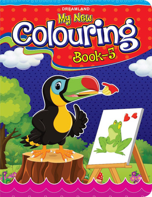 My New Colouring (Book - 5)  - | Easy Colouring Book for Kids Ages 2-6 | Children Playing, Farmer on Tractor & Everyday Scenes | Improves Creativity, Motor Skills & Concentration(English, Paperback, unknown)