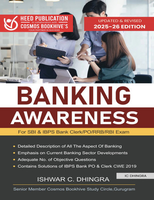 Banking Awareness For SBI and IBPS Bank Clerk/PO/RRB/RBI Exam(Paperback, Heed Editorial Board - Cosmos Bookhive's)