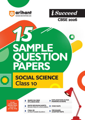 Arihant I Succeed CBSE Class 10 Sample Question Papers Social Science 2026 | 15 Sample Papers | Based on CBSE Syllabus 2026 | Rapid Revision Sheets, Mind Maps, Explanations as per Marking Scheme | English Medium(Paperback, Ritu Verma, Vagisha Mehta)