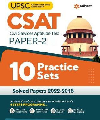 10 Practice Sets Upsc Csat Civil Services Aptitude Test Paper 2 2023(English, Paperback, Tripathi Rudraksh)