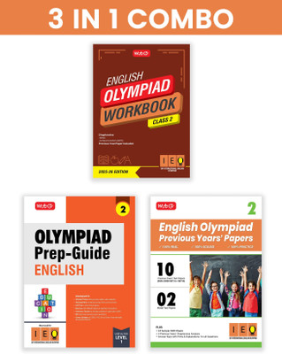 MTG Class-2 International English Olympiad (IEO) Workbook, Prep-Guide & Previous Years Papers (PYQs) with Mock Test Paper (Set of 3 Books) - SOF Olympiad Books For 2025-26 Exam(Paperback, MTG Editorial Board)