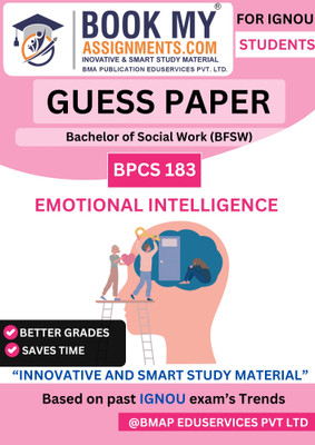 IGNOU BA Psychology BPCS 183 Emotional Intelligence Guess Paper | Term-End Exam Solved Book | 50–60 Pages on 80 GSM White Paper | Smart Study Guide (Hindi Edition)(Paperback, BMA Publication)