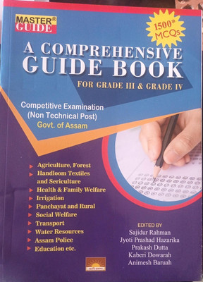 A comprehensive guide book for competitive examinations in BWD FOR GRADE III & GRADE IV. 1300 MCQs. Here are the understated issues
General Knowledge (History, Geography, Vocabulary and Under)
General Mathematics (Mental Ability and Skill Assessment)
Knowledge of computers
Current events(Paperba A comprehensive guide book for competitive examinations in BWD FOR GRADE III & GRADE IV. 1300 MCQs. Here are the understated issues
General Knowledge (History, Geography, Vocabulary and Under)
General Mathematics (Mental Ability and Skill Assessment)
Knowledge of computers
Current events(Paperba