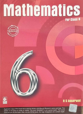 Mathematics for Class 6 - CBSE - by R.S. Aggarwal Examination Paperback – 2024(Paperback, R S Aggarwal)