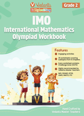 Vedantu Math Genius IMO Grade 2 Workbook  - | International Mathematics Olympiad Preparation Book | Boost Problem-Solving Skills with 26 Concept Worksheets, HOTS, Sample Papers | CBSE, ICSE, State Boards Compatible(Paperback, Vedantu)
