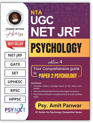 PWP NTA UGC NET JRF Psychology 2025 - Paper 2 Preparation Book - Also useful for PhD / SET / GATE / UPHESC (Complete Syllabus with MCQs Question Bank included) - New and Updated Edition 4 (2025)(Paperback, Psy. Amit Panwar, Power Within Psychology (PWP)) PWP NTA UGC NET JRF Psychology 2025 - Paper 2 Preparation Book - Also useful for PhD / SET / GATE / UPHESC (Complete Syllabus with MCQs Question Bank included) - New and Updated Edition 4 (2025)(Paperback, Psy. Amit Panwar, Power Within Psychology (PWP))
