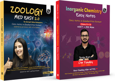 PW Zoology Med Easy 2.0 & Easy Handwritten Notes Inorganic Chemistry Combo of 2(Paperback, PW, Samapti Sinha Ma’am)