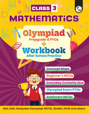 PW Olympiad Plus Workbook For Class 3 Maths Prepguide, PYQs and Worksheets(Paperback, PW)