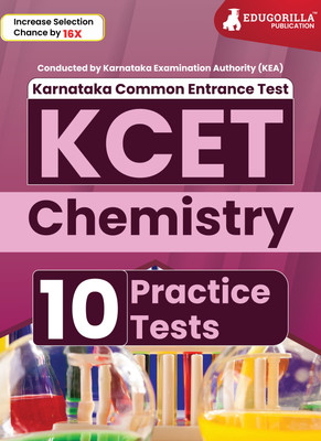 KCET Chemistry Book (Karnataka Common Entrance Test)  - 2024 | 10 Practice Tests (Solved Objective Questions with detail solution) with Free Access To Online Tests(English, Paperback, Edugorilla Prep Experts)