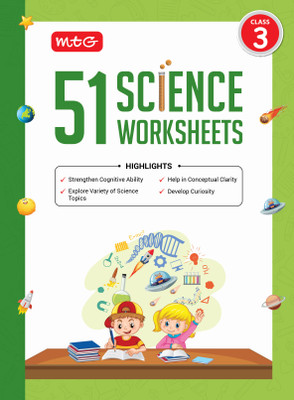 MTG 51 Science Worksheets Class 3 � Science Workbook to Help in Conceptual Clarity | Strengthen Cognitive Ability | Develop Curiosity (Based on CBSE/NCERT)(English, Hardcover, MTG Editorial Board)