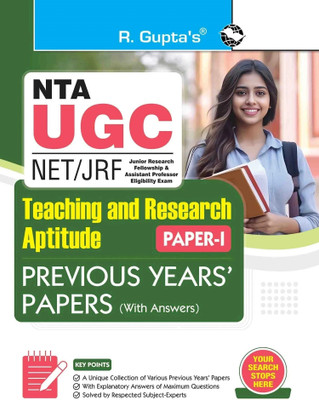 NTA-UGC-NET/JRF: Teaching & Research Aptitude (PAPER-I) Previous Years' Papers (With Answers)(English, Paperback, RPH Editorial Board)