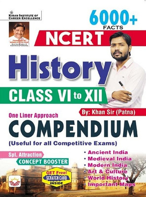 Ncert History Class 6 To 12 One Liner Approach Compendium By Khan Sir Patna (English Medium)(4707)(Hindi, Hardcover, unknown)
