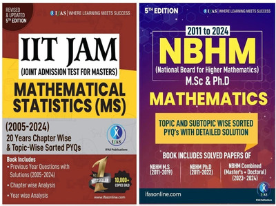IIT JAM Statistics & NBHM Mathematics PYQ Combo Book  - 2026 | (2010-2024) Topic-wise Sorted Previous Year Solved Papers with Datailed Solutions | Best Books for IIT JAM & NBHM Mathematics Exam Preparation in India | Two Brothers Publications(Paperback, Two Brothers Publications)