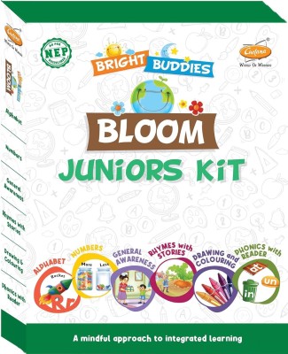 Bright Buddies Bloom Pre Primary Junior Books Kit - Pack Of 6 | English, Mathematics, General Awareness, Drawing & Colouring Book, Rhymes & Stories & Phonics - Juniors(Paperback, Firefly)