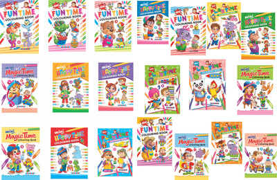 Mini Magic, Fun, Happy, Play Time Colouring Book  - Mini Colouring Book Paper Cover English with 32 Disc(Paperback, Manoj Pocket Books Editorial Team)