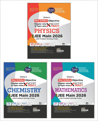 Disha's New Syllabus Objective NCERT Xtract Physics, Chemistry & Mathematics with Problem Solving Tricks for NTA JEE Main 9th Edition | Tips on your Fingertips, Previous Year Question Bank PYQs(Paperback, Disha Experts)