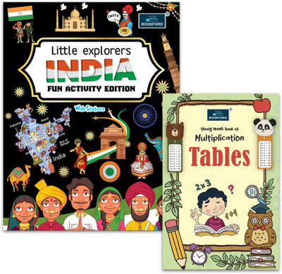 INDIA Activity & Sticker Book+Young Minds Book of Multiplication Tables(Set of2)(Paperback, BOOK FORD)