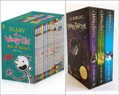 Combo of ( Diary of a Wimpy Kid Box of Books + Harry Potter 1–3 Box Set: A Magical Adventure Begins (Set Of 3 Books)(Paperback, Meyer Stephenie) Combo of ( Diary of a Wimpy Kid Box of Books + Harry Potter 1–3 Box Set: A Magical Adventure Begins (Set Of 3 Books)(Paperback, Meyer Stephenie)