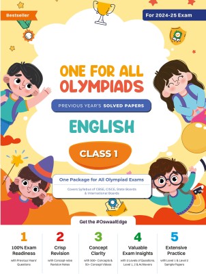 Oswaal One for All Olympiad Class 1 English | Previous Years Solved Papers(English, Paperback, unknown)