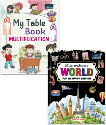 WORLD Activity & Sticker Book + My Table Book Multiplication (Set of 2)(Paperback, BOOKFORD PUBLICATIONS PVT. LTD.) WORLD Activity & Sticker Book + My Table Book Multiplication (Set of 2)(Paperback, BOOKFORD PUBLICATIONS PVT. LTD.)