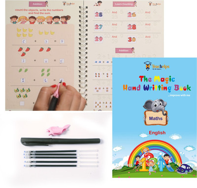 Number Magic Book COMBO English Hindi | English Number Book 1 To 100 | Hindi Ginti Book | 2 Book | 1 Pen Set(Hardcover Wiro binding, Hindi, Sejal Bhuva)