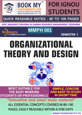 IGNOU MMPH 001 Organizational Theory and Design Study Material For IGNOU Students Latest Edition Knowledge at Your Fingertips(Paperback, BMA Publication)