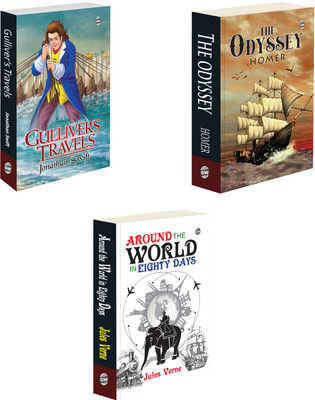 Around the World in Eighty Days, The Odyssey and Gulliver’s Travels (Paperback) : Timeless Adventure Classics Novel, Iconic Journeys of Exploration, Myth & Satire | Pack of 3 Novels(Paperback, Jules Verne, Homer, Jonathan Swift)